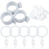 20ks kovových závěsových kroužků s háčky, 30 mm, bílé (2)