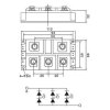Silikonový můstkový usměrňovač, MDS třífázový usměrňovací modul, 300A, 1600V (2)