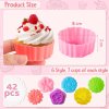 42ks Silikonové formy na muffiny, opakovaně použitelné formy na pečení (3)