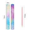 2ks Flexibilní pravítko 30 cm plast, ohebné, nerozbitné, a tužka s gumou, barevné (6)