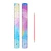 2ks Flexibilní pravítko 30 cm plast, ohebné, nerozbitné, a tužka s gumou, barevné (1)
