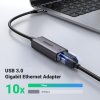 UGREEN USB LAN adaptér 1000 Mbps, USB A na RJ45, černý, podpora Switch (5)