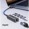 UGREEN USB LAN adaptér 1000 Mbps, USB C na RJ45, černý (6)