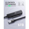 UGREEN USB 3.0 SATA adaptér pro 2,5 SSD a HDD pevné disky, SATA III, UASP, SMART, Trim (3)