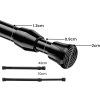 2ks Teleskopická upínací záclonová tyč, černá (42 – 70 cm) (5)