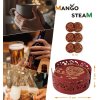 Mango Steam Sada 6 dekorativních podtácků na nápoje a šálky, červená (5)