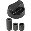 4ks Univerzální spínací knoflíky pro všechny druhy kamen, sporáku a varné desky, černé (1)