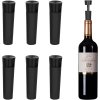 6ks vakuových uzávěrů na láhve vína, silikon, černé (3)