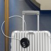 1ks cestovní kabelový zámek, 50 cm, 3místná číselná kombinace, testováno TSA, stříbrný (2)