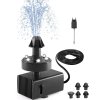Fontána pro venkovní použití s LED světly, 5 trysek, ptačí koupel (1)