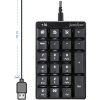 Perixx PERIPAD 303 externí mechanická numerická klávesnice s podsvícením, USB, 22 tlačítek, hnědý spínač Kailh (6)