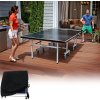 Ochranný kryt na stůl na stolní tenis, 185 x 165 x 70 cm, černý (3)