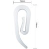 100ks Plastové háčky na záclony 28 x 12 mm, bílé klipsny (2)