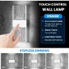 2ks USB C akumulátorové dobíjecí nástěnné LED svítidlo s vypínačem, Touch Control, 6500 K, stmívatelné (4)