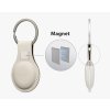 LUXIMAL Pouzdro z PU kůže kompatibilní s přívěškem Apple Airtag, magnetické, khaki (4)
