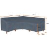Hentex Cover® Kryt na zahradní nábytek ve tvaru L, TPU, UV ochrana, 210x270x8590H65H cm, šedý (4)