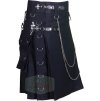 Pánský kilt, černý, 122 cm přes břicho (2)