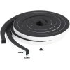 Neoprenová těsnicí páska dveří, samolepicí, 12×12 mm, 4m (2x2m), černá (8)