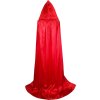 Plášť s kápí pro dospělé, lesklý, červený, L (3)