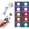 6dílná sada RGB LED osvětlení skříně, 12V, změna barvy s dálkovým ovládáním, stmívatelné (4)