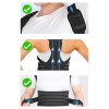 Podpůrný pás pro korekci držení těla, unisex, korekční pás pro ramena, šíji a záda, pas 91 120 cm, černá (6)