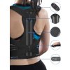 Podpůrný pás pro korekci držení těla, unisex, korekční pás pro ramena, šíji a záda, pas 120 132 cm, šedá (6)