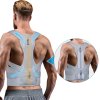 Podpůrný pás pro korekci držení těla, unisex, korekční pás pro ramena, šíji a záda, pas 120 132 cm, šedá (9)