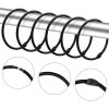 22ks kovové závěsové kroužky 50 mm, černé, na závěsy, sprchový závěs (3)