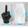 3D silikonová forma na svíčku mýdlo pryskyřici, gesta, velký vztyčený prst (2)