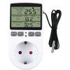 Regulátor teploty, teplotní spínač 230 V s časovačem a sondou, zásuvkový termostat (schuko) (1)