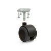 Design61 4ks univerzálních koleček 50mm na nábytek s brzdou, se šroubovací deskou a pouzdrem (2)