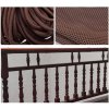 Ochranná síť na schodiště, zábradlí, plot, 200 x 77 cm, kávová (4)