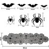 29ks halloweenských dekorací, pavučinový běhoun, 3D netopýři, 3D pavouci (3)