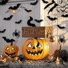 29ks halloweenských dekorací, pavučinový běhoun, 3D netopýři, 3D pavouci (5)