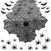 29ks halloweenských dekorací, pavučinový běhoun, 3D netopýři, 3D pavouci (1)