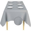 Jednorázový PVC párty ubrus, šedý, 137 x 274 cm (2)