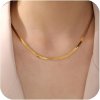 Pozlacený dámský hadí řetízek na krk, 4 mm 56 cm, ušlechtilá ocel (1)