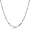 Stříbrný elegantní pancéřový řetízek na krk pro muže i ženy, 4 mm 56 cm, ušlechtilá ocel (1)