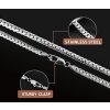 Stříbrný elegantní pancéřový řetízek na krk pro muže i ženy, 4 mm 56 cm, ušlechtilá ocel (7)