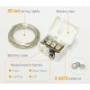 Mini LED světelný řetěz se 3 režimy svícení na baterie, 2m, 20 LED, teplá bílá (2)