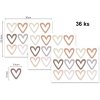 144ks PVC samolepek na zeď ve tvaru srdce pro dekoraci (5)