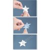 Samolepky zrcadlové hvězdy, akrylové, stříbrné (2)