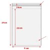 200ks průhledných celofánových sáčků 9 x 27 cm se samolepícím uzávěrem (2)