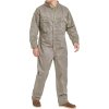 Pracovní kombinéza, bavlněný pracovní oblek s kapucí, unisex, khaki, XL (3)