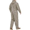 Pracovní kombinéza, bavlněný pracovní oblek s kapucí, unisex, khaki, XL (8)