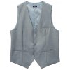 Pánská obleková vesta jednobarevná, kravata, kapesníček, 62 64 EU (5)