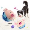 Interaktivní hračka pro psy a kočky, skákací míček modré prasátko, omyvatelná plyšová hračka (3)