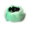 ‎KGM Accessories Designová čelenka z umělé kožešiny, mátově zelená, šířka 10 cm (1)
