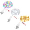 2ks LED dobíjecích řetězových světel, na baterie, 20 LED, 2 metry, různé barvy (4)