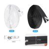 MOERDIFFER Nekonečný zip 20 m 2,7 cm, 40ks jezdců, 10m bílý zip, 10m černý zip, metráž zip (3)